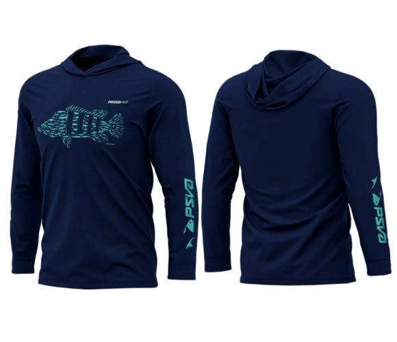 Camisa de Pesca Poliamida com Capuz Presa Viva – Marinho 14 (Coleção 2023)  – JLA PESCA