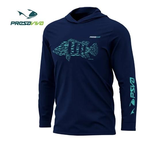 Camisa Poliamida Presa Viva 10 Preto - Presa Viva -  - A  melhor loja virtual de Pesca e Camping. 10 Anos